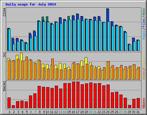 Daily usage for July 2024