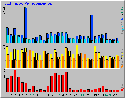 Daily usage for December 2024