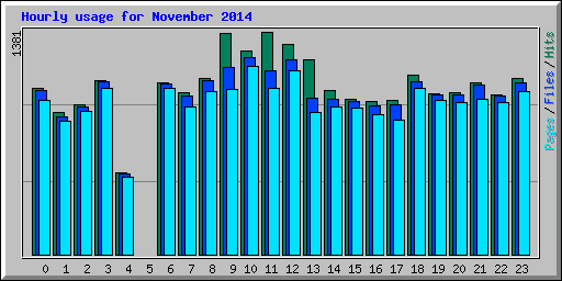 Hourly usage for November 2014