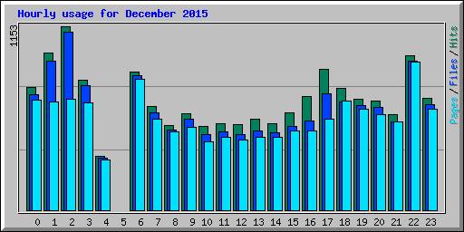 Hourly usage for December 2015