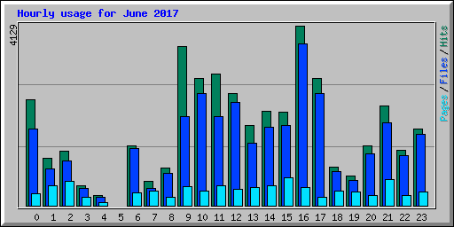 Hourly usage for June 2017