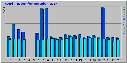 Hourly usage for November 2017