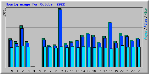 Hourly usage for October 2022