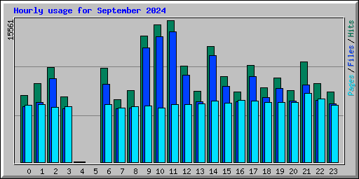 Hourly usage for September 2024