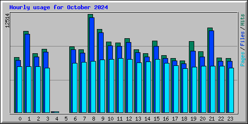 Hourly usage for October 2024