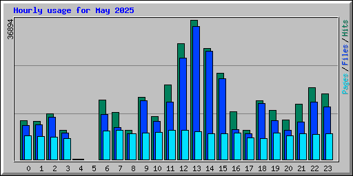 Hourly usage for May 2025