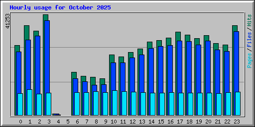 Hourly usage for October 2025