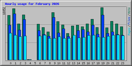 Hourly usage for February 2026