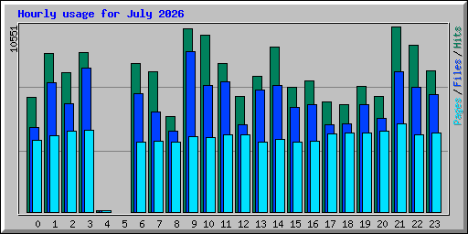 Hourly usage for July 2026